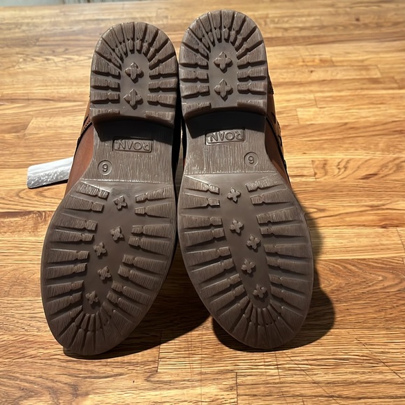 NWT Bed Stu Roan Leather Deception Wrap Over Combat Boots - Picture 5 of 7